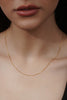 18k Yellow Solid Gold Necklace, 0.8mm