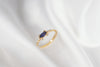 Night sky blue sapphire ring