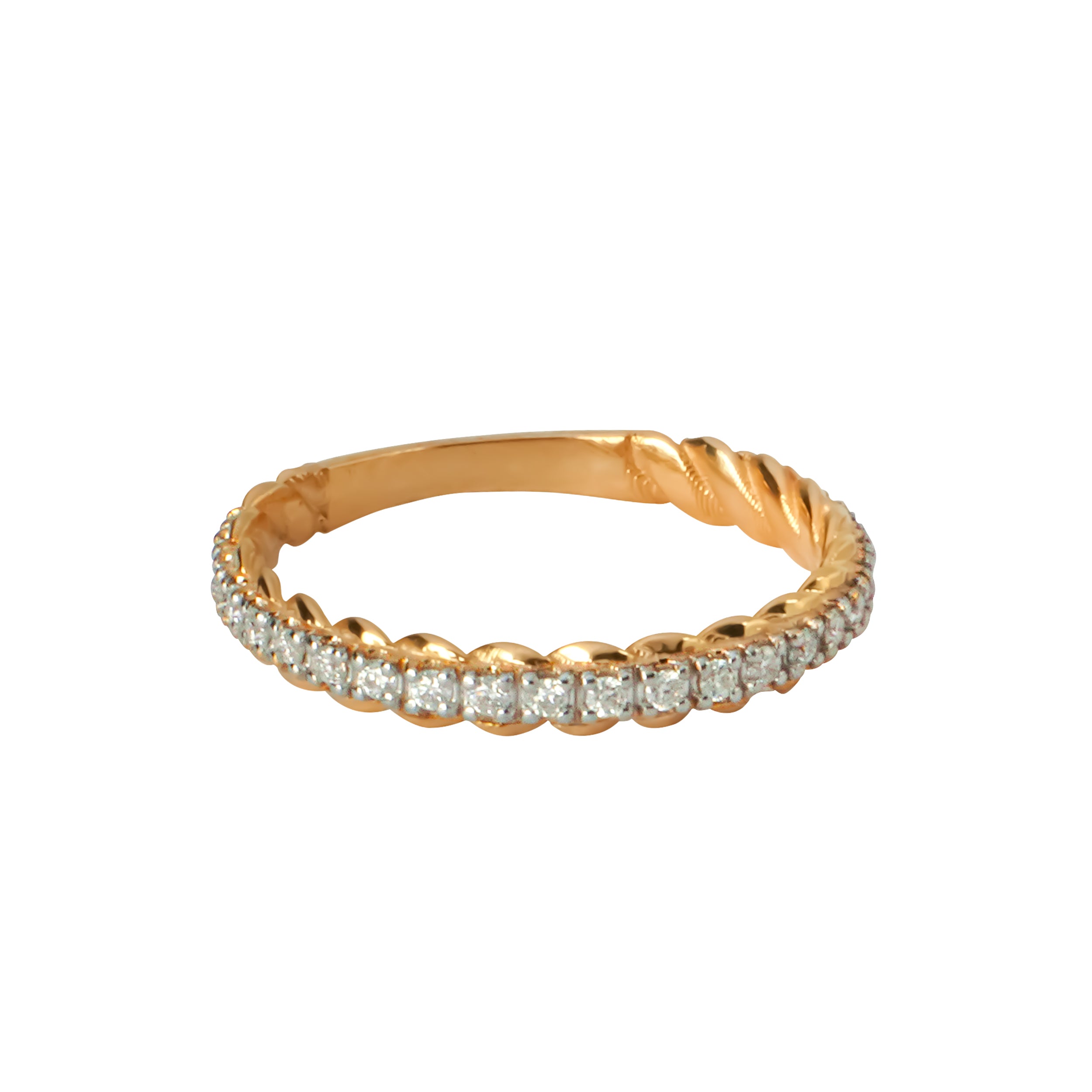 Twisted stacking ring